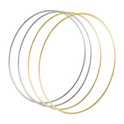 Cercle nu en métal or ou argent pour la décoration