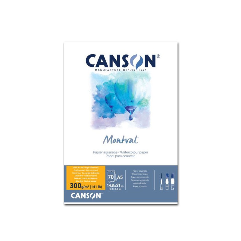 Bloc Maxi aquarelle Montval grain fin 300 g/m²