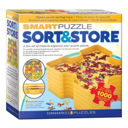 Set de 6 plateaux empilables pour ranger les pièces de puzzle