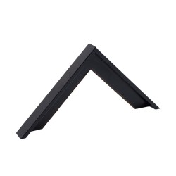 Caisse américaine en L noir laqué brillant