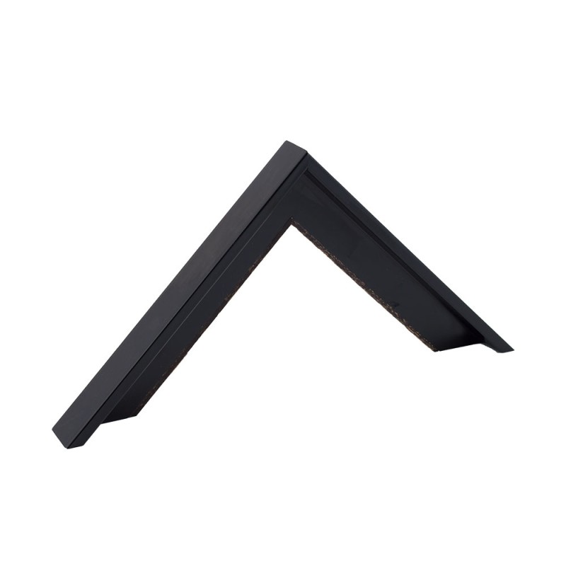 Caisse américaine en L noir laqué brillant