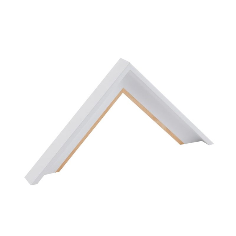 Caisse américaine en L blanc laqué brillant