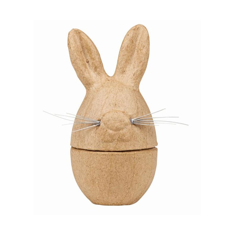Boîte oeuf lapin en kraft - 6x6x12cm