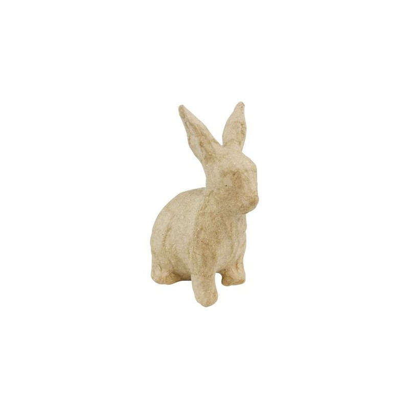 Lapin assis en kraft - 7x4,5x11,1cm