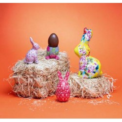 Coquetier lapin en kraft - 7x6x6cm