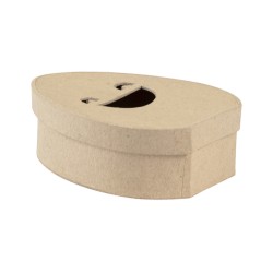 Boîte oeuf sourire "S" en kraft - 4x10x12cm