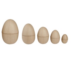 Lot de 5 boîtes oeufs gigognes en kraft