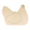 Silhouette en bois 30cm Saute-mouton - Poule