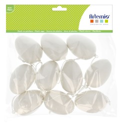 Oeufs en plastique ø6cm avec suspension x10pcs
