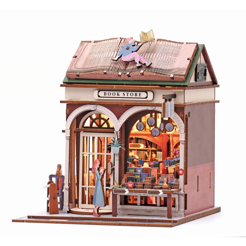 Maquette 3D en bois - Bookstore
