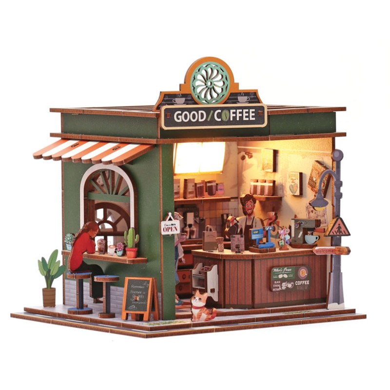 Maquette 3D en bois - Coffee Shop