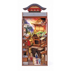 Maquette 3D en bois Book nook - Sakura lane
