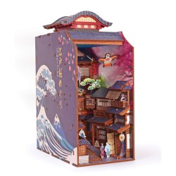 Maquette 3D en bois Book nook - Sakura lane