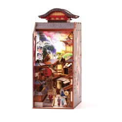Maquette 3D en bois Book nook - Sakura lane