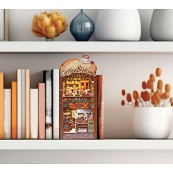 Maquette 3D en bois Book nook - Cosy Coffee