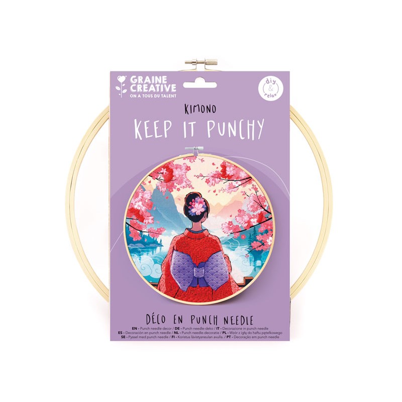 Kit Punch Needle - Kimono ø25cm