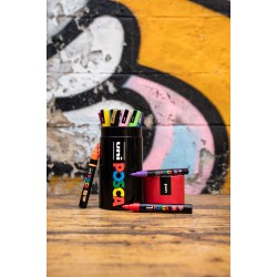 Sélection 13 marqueurs POSCA dans un pot à crayon métal Collector