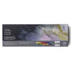 Boîte métal aquarelle Winsor & Newton Professional x24 1/2 godets