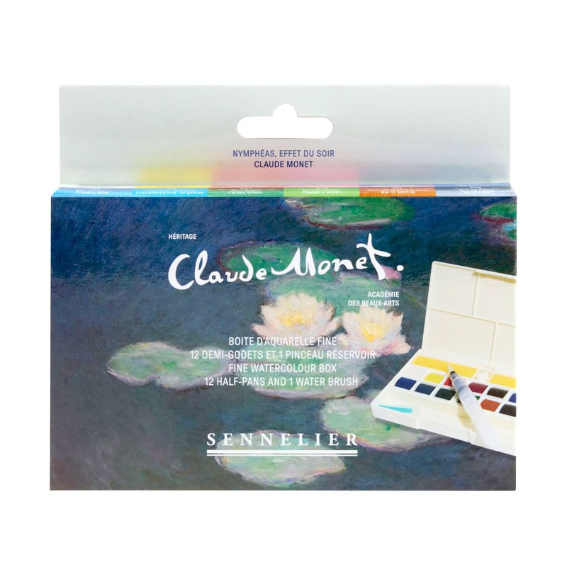 Boîte d'aquarelle fine La Petite Aquarelle Collection Monet x12 demi-godets