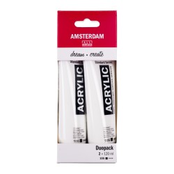 Set de 2 blancs de titane acrylique Amsterdam 120 ml