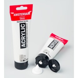 Set de 2 blancs de titane acrylique Amsterdam 120 ml