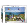 Puzzle 1000 pièces - Jardin à sainte-adresse, de Claude Monet