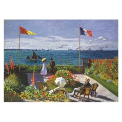 Puzzle 1000 pièces - Jardin à sainte-adresse, de Claude Monet