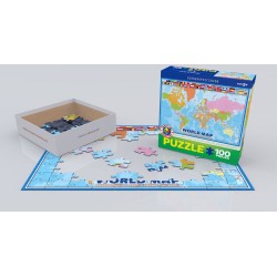 Puzzle 100 pièces - Carte du monde