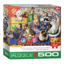 Puzzle 500 pièces - Récréation des chatons