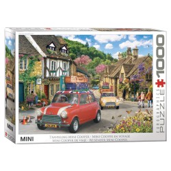 Puzzle 1000 pièces - Mini cooper en voyage