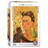 Puzzle 1000 pièces - Autoportait avec singe et perroquet, de Frida Kahlo