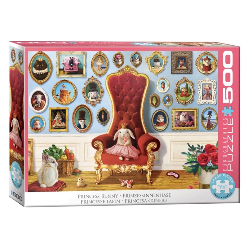 Puzzle 500 pièces - Princesse lapin, Lucia Hefferman