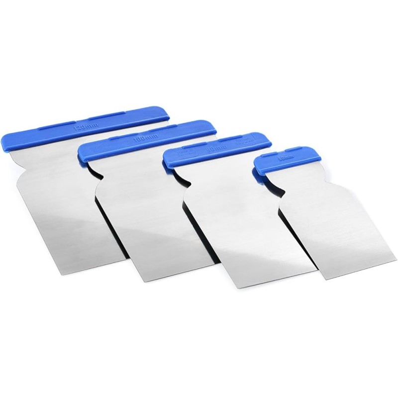 Set de 4 spatules japonaises ergonomiques en inox