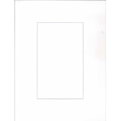 Passe-partout blanc intense lisse