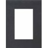 Passe-partout noir lisse