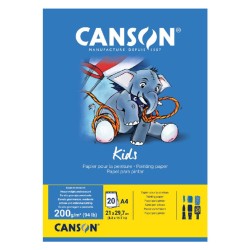 Bloc Papier Canson Kids Peinture A4 200g/m²