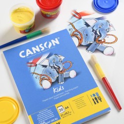 Bloc Papier Canson Kids Peinture A4 200g/m²