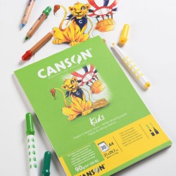Bloc Papier Canson Kids Dessin A4 90g/m²