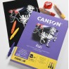 Bloc Papier Canson Kids Noir A4 220g/m²