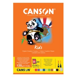Bloc Papier Canson Kids Couleur A4 120g/m²