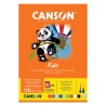 Bloc Papier Canson Kids Couleur A4 120g/m²