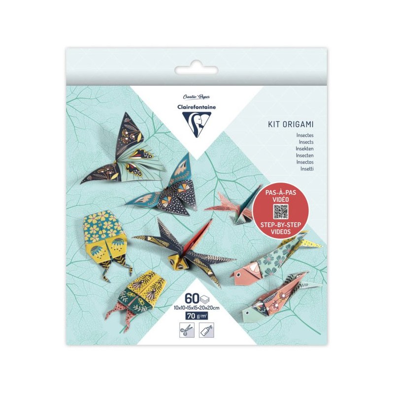 Pochette Origami 60 fls 3 formats 70gr - Insectes