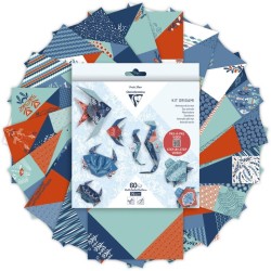 Pochette Origami 60 fls 3 formats 70gr - Animaux de la mer