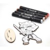 Set de coloriage figurine Samuraï Graph'It Chibi