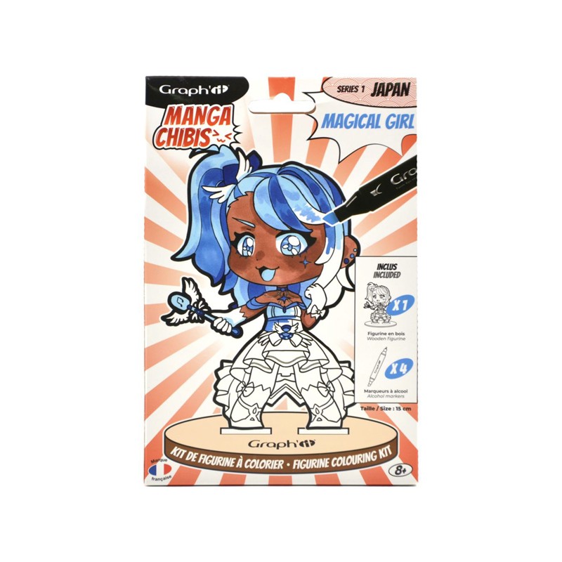 Set de coloriage figurine Magical girl Graph'It Chibi