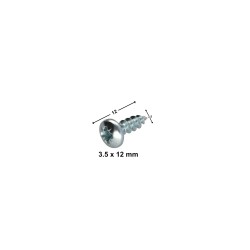 Vis bois à tête ronde ø 3.5x12 mm, sachet de 50 pcs