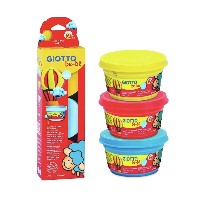 Set de pâte à modeler Giotto Be-Bè,  3 pots de 100g