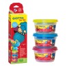 Set de pâte à modeler pailletée Giotto Bé-Bé, 3 pots de 100 g