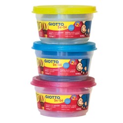 Set de pâte à modeler pailletée Giotto Bé-Bé, 3 pots de 100 g