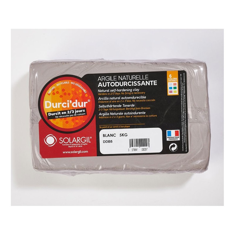 Argile autodurcissante Durci'Dur, pain 5 kg